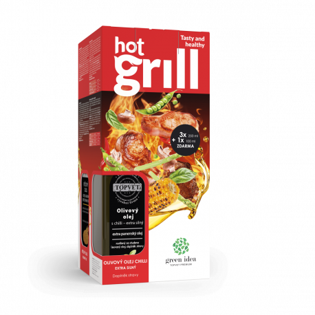 HOT GRILL - Sada 100% rostlinných olejů na grilování