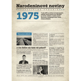 Narodeninové noviny 1975 s vlastným textom a fotografiou